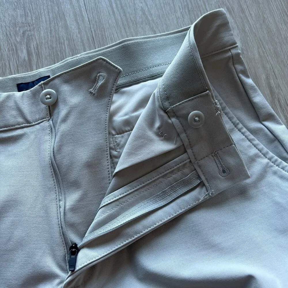 J Crew 1040 Athletic Tapered Fit Tech Pants Mens 31 W 30 L Ashen Taupe
